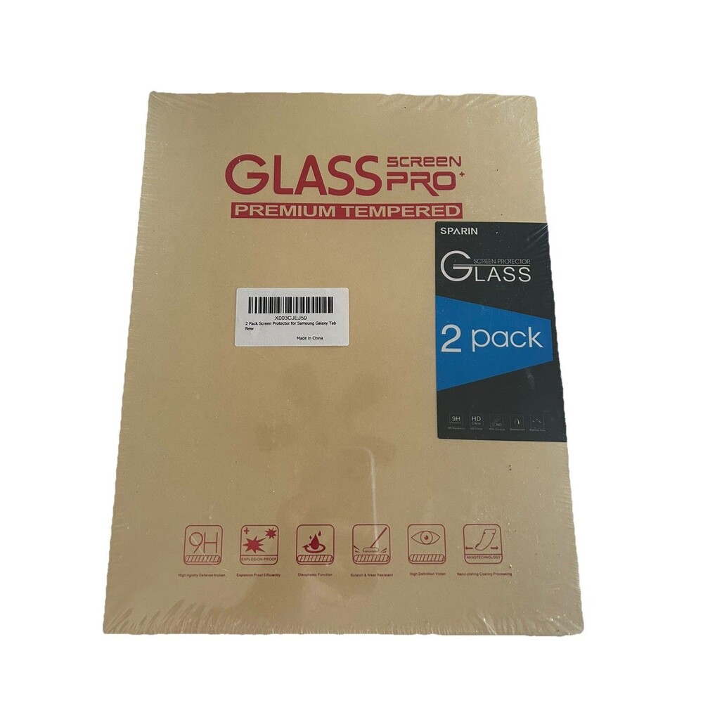 2 Pack Tempered Glass Screen Protector for New Samsung Galaxy Tablet